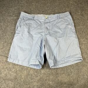 Southern Tide Shorts Mens 38 Chino Pima Cotton Blue Solid 8" Casual Preppy